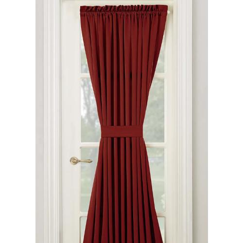 Sun Zero 1-Panel Gramercy Room Darkening Door Curtain Red