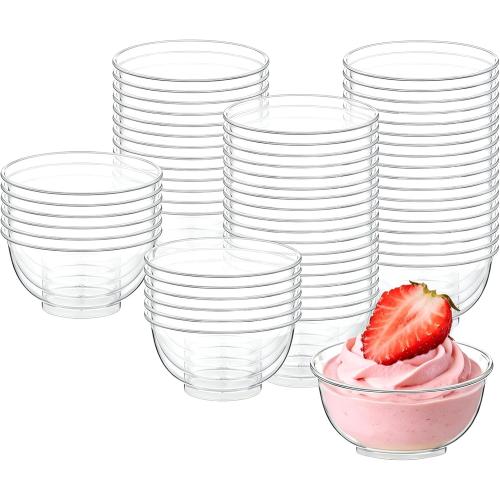 Zezzxu 100 x 2 oz Mini Dessert Cups, 2.5 Inch Round