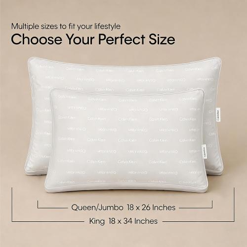Calvin Klein Luxury Hotel Pillow Queen Size Set of 2 Down Alternative