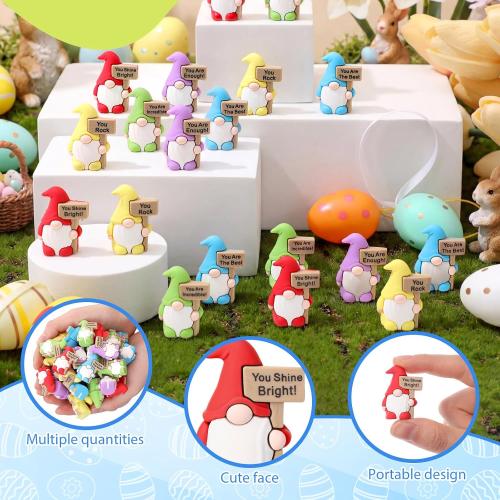 Bucherry 25pcs Mini Positive Gnomes Figures Miniature, Gnome, PVC