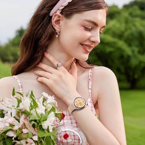 SNBLK Floral Engraved Bands Compatible with Samsung Galaxy Watch 9/8 Band 40mm 44mm/ Watch 8 Classic Band 46mm, 6Pack Flower Soft Silicone Sport Replacement Strap for Samsung Watch Bands Women Men