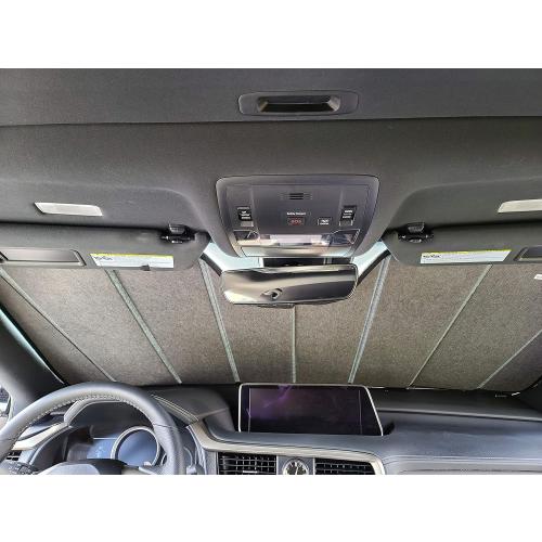 Autotech Park Foldable Sunshade Compatible with 2008-2013 Toyota Highlander SUV, Custom-fit Windshield Sun Shade