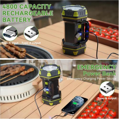 Alpswolf Emergency Spotlight Flashlight & Rechargeable Camping Lantern