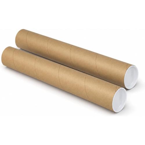Kraft Mailing Tubes with End Caps for Posters & Documents