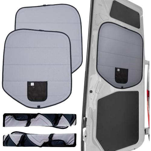 Living in a Bubble Insulated Blackout Rear Window Covers for Mercedes Benz Sprinter (Full Metal Door) - Vanlife Must Have Accessories, Van Life Essentials (Pair) (Sprinter 2019-Current (VS30))