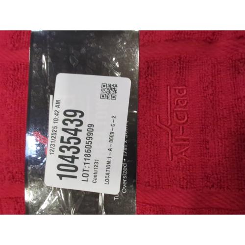 2pk All-Clad Solid Kitchen Towel: Highly Absorbent, Super Soft Long Lasting - 100% Cotton, 17x30 Tea Towel for Cleaning & Drying Dishes, Pans, Glassware, or Countertops, (), Chili