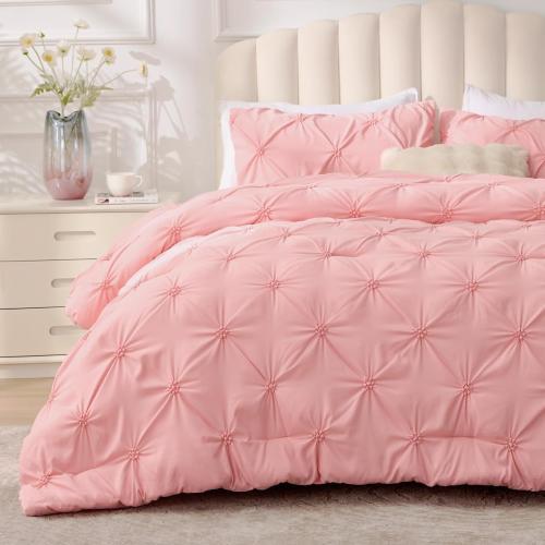 BEDELITE Pink Queen Comforter Set,Fluffy & Soft Comforter