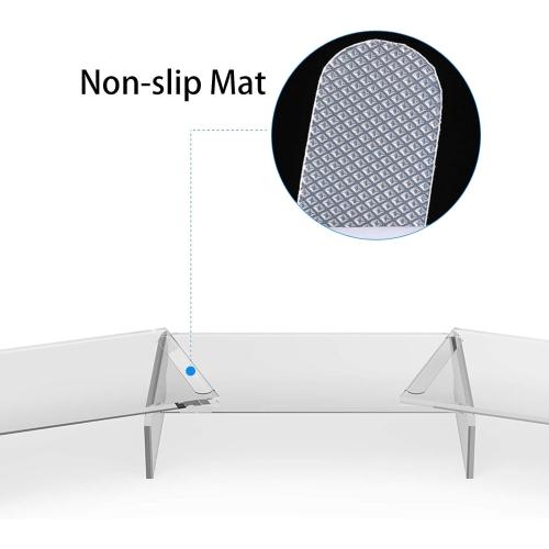 X-cosrack Clear Acrylic Monitor Stand Riser, 3 Shelves Adjustable Dual Monitor Stand with Anti-Slip Mat, Premium Desk Organizer for Home Office, Laptops, PCs, Printers, TVs