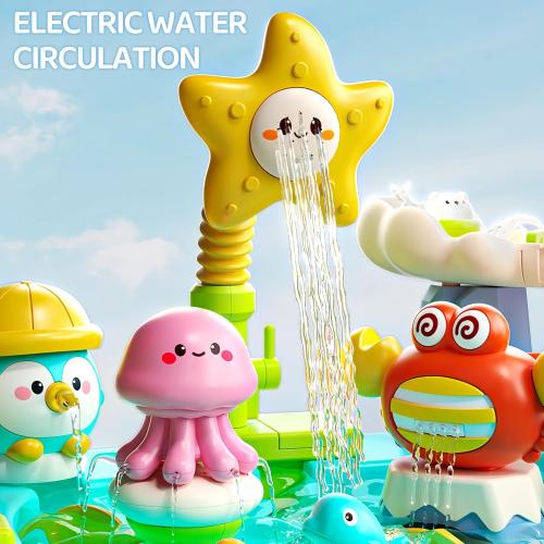 Ocean-Themed Water Table for Toddlers & Kids 3 , Outdoor Water Play Table COLOR PINK