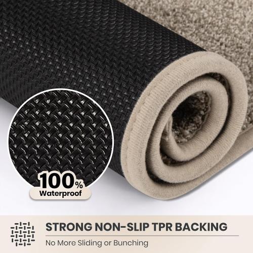 PURRUGS Area Rug, 72 x 108, Taupe