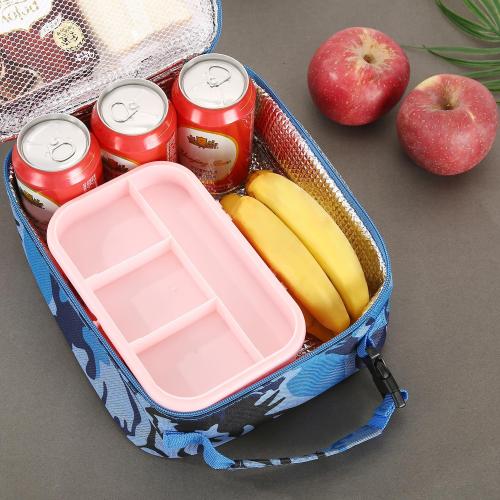 Lovoeo Lunch box Lunch bag for men women Insulated Lunchbox Lunch bags for Work Picnic Travel (Blue camo)