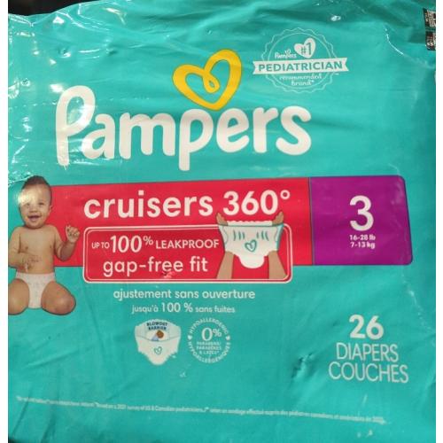 Pampers Diapers - Cruisers 360 - Size 4, 21 Count, Babyproof up to 100% Leakproof Pull-On Diaper (Packaging May Vary)