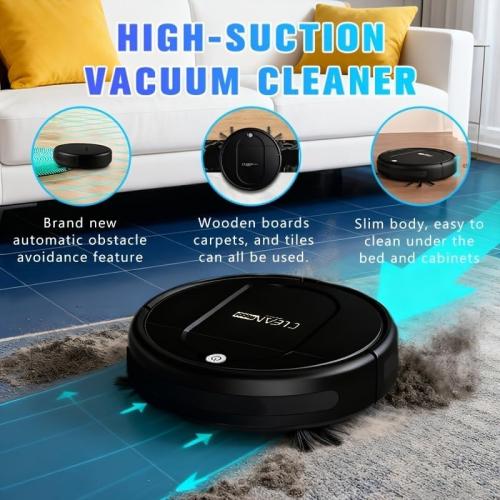 USED ‼️4000Pa Powerful 3-in-1 Robot Vacuum & Mop Sweeper – Smart Sweeping Machine with Wet/Dry Auto-Cleaning, Strong Suction for Pet Hair, Dust, and Stubborn Stains（Black）