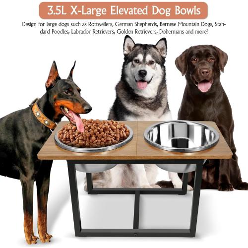 Spacnom Elevated Dog Bowls, Raised Dog Bowls Stand for Large Dogs