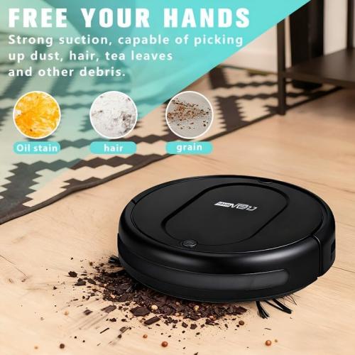 USED ‼️4000Pa Powerful 3-in-1 Robot Vacuum & Mop Sweeper – Smart Sweeping Machine with Wet/Dry Auto-Cleaning, Strong Suction for Pet Hair, Dust, and Stubborn Stains（Black）
