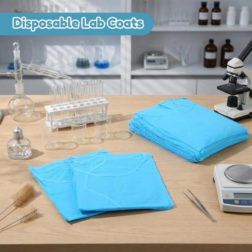 Xuhal Bundle Disposable Isolation Gowns PPE Gowns Disposable Bulk,Blue