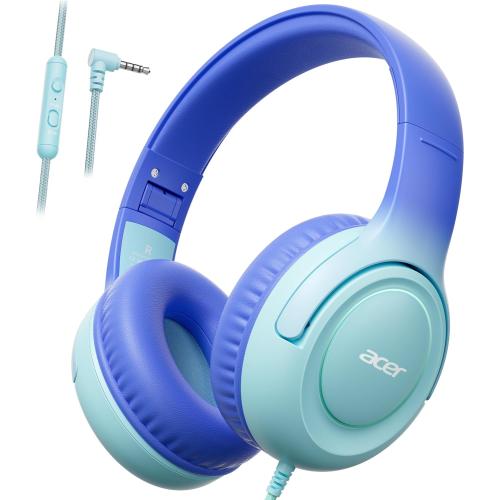 Acer Kids Headphones for School, 85-94dB Limiter, 3.5mm Jack, w/Mic HK03