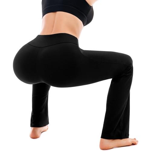 Size XL Black SINOPHANT Flare Leggings for Women with Pockets Yoga Pants