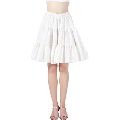 Size M BEAUTELICATE Women 100% Cotton Skirt 3 Tiered A-Line Retro Medieval Skirt