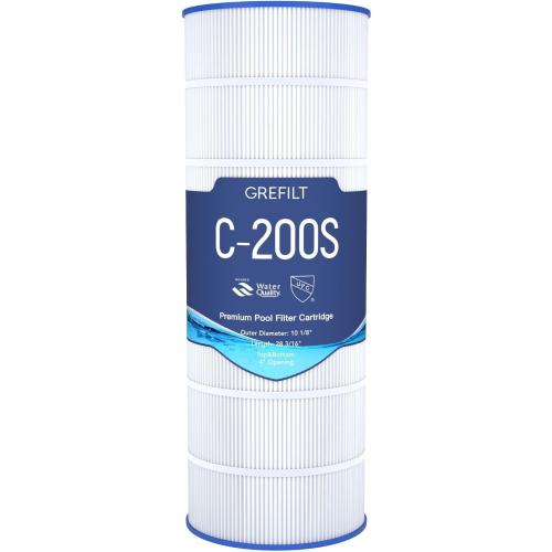 C200S Pool Filter Cartridge, 200 sq. ft | Replaces Hayward CS200E, CX200XRE, Pleatco PA200S, Ultral-D5, 28 3/16 x 10 1/8