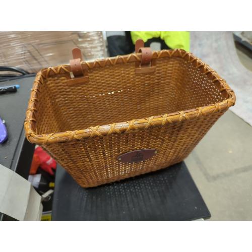 Bike Basket, Handmade Rattan Bicycle Baskets, Front Bike Baskets for Women’, Retro Style Bike Baskets for Adult Bikes