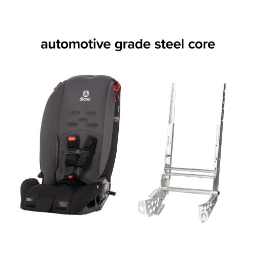 Diono Radian 3R, 3-in-1 Convertible Car Seat, Rear Facing & Forward Facing, 10 Years 1 Car Seat, Slim Fit 3 Across, Gray Slate
