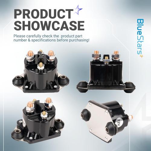 BlueStars 89-817109A3 12V Starter Solenoid Relay - Fits Mercury Outboard