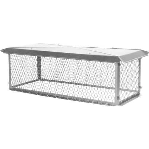 HY-GUARD Multi-Flue Chimney Cap, 17 x 41 x 14H, Stainless Steel
