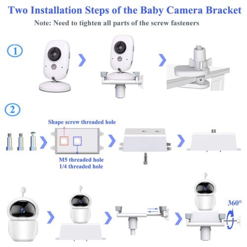 Baby Monitor Mount Holder Compatible with Momcozy,Nanit Pro & Flex Stand, Hellobaby,Blemil,Comfyer BM01,Infant Optics,ANMEATE SM935E,Vava,Motorola