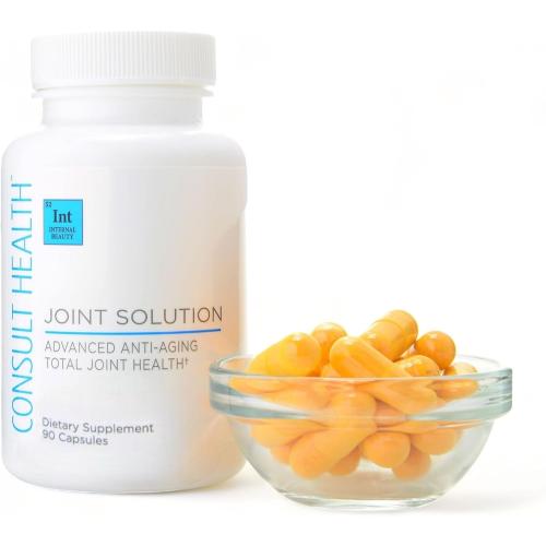 Consult Health Joint Solution Advanced Anti-Aging Total Joint Health Dietary Supplement with UC Type 2 Collagen, Hyaluronic Acid, Curcumin for Maximum Flexibility and Reducing Discomfort 60 Capsules