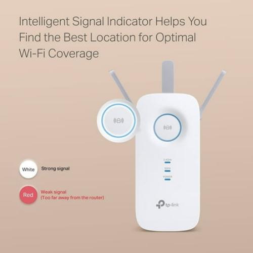 TP-Link AC1900 Dual Band Wi-Fi Range Extender w/ Gigabit Ethernet Port, Extends WiFi to Smart Home & Alexa Devices, 3x3 MU-MIMO (RE500)