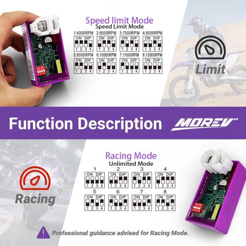MOREV 6-Pin DC CDI Ignition Module for GY6 50cc-150cc Scooters and Go Karts