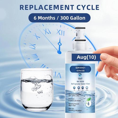 Everydrop Filter 5 Replacement for Whirlpool EDR5RXD1 4396508 Water Filter,4396508 4396510 NLC240V,Kenmore 46-9010