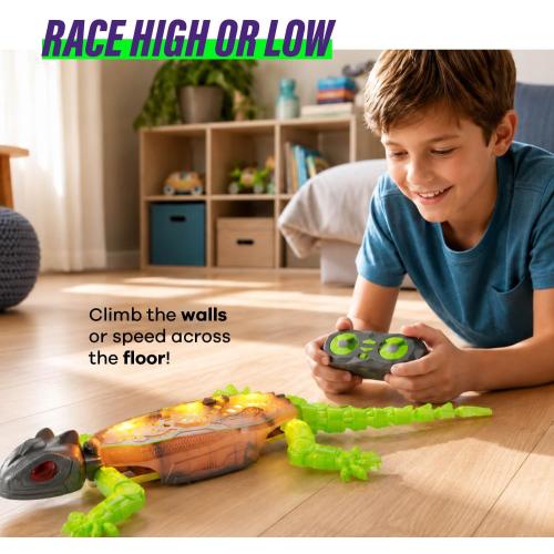 Remote Control Wall Crawler Gecko - Gifts for 4-10 Year Old Boy & Girls