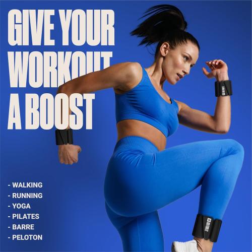 SPORTBIT Wrist and Ankle Weights for Women - Set of 2 (1lb Each) Wearable Ankle & Wrist Weights - Leg & Arm Bands, Silicone Weighted Bracelets for Workout, Walking, Running, Yoga, Pilates
