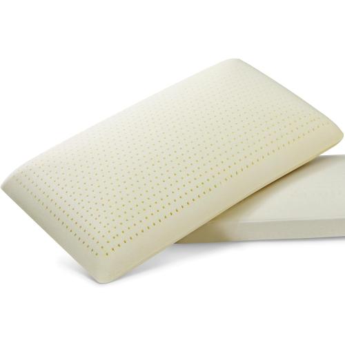 100% Natural Talalay Latex Pillow, Luxury Standard Size Medium Support Sleeping Bed Pillow for Side, Back, and Stomach Sleepers, Extra Soft Latex Foam Pillow, Removable Breathable Cotton Cover