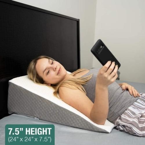 Kolbs Bed Wedge Pillow with Memory Foam Top