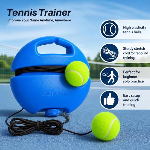 Tennis Training Bouncing Ball Set – 4 high-Bounce Balls with mesh Carry Bag. Portable and Convenient for Solo Practice in courtyards, Balconies, or Outdoor Fitness Activities Anywhere.