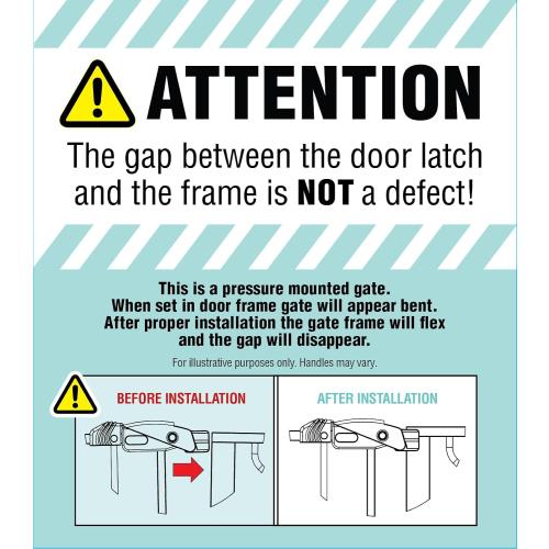 Regalo Safety 29-38.5 Baby Gate for Doorways & Bottom of Stairs, Pressure Mounted Baby Gate with Door for Babies, Toddlers & Pets, Tested & Safe for 30 Years, American Designed, American Owned, Black