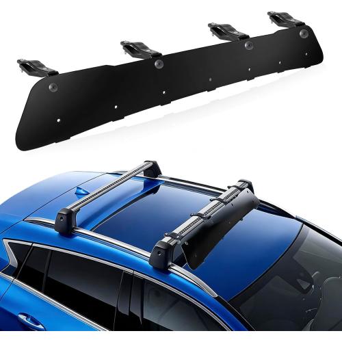 41'' Roof Rack Fairing - 95% Less Wind Noise Aerodynamic Windshield Air Deflector, Fits Most Factory Bars, 4 Clamps for Secure Fit, Universal Roof Top Rack Noise Reducer (104.14cm)
