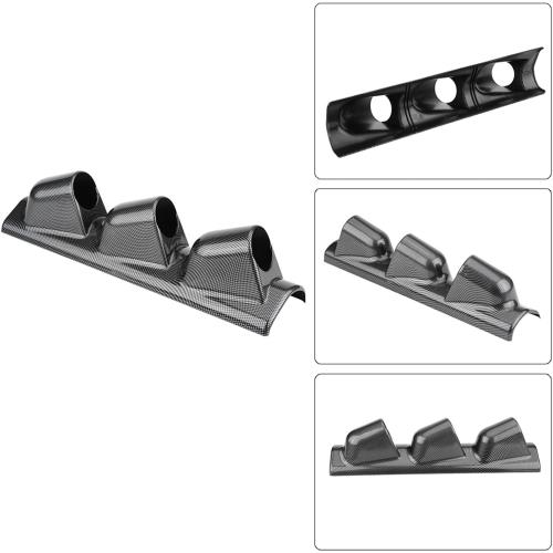 Gauge Pod, 52mm 2 Inch Universal Triple 3 Holes Meter Pillar Pod,Gauge Mount Pod,Universal Carbon Fiber three gauge holder Pod Holder Brat Duty Racing Sport (Dual (3 Holes