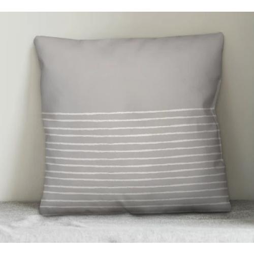 Adlin Striped Throw Pillow Gray