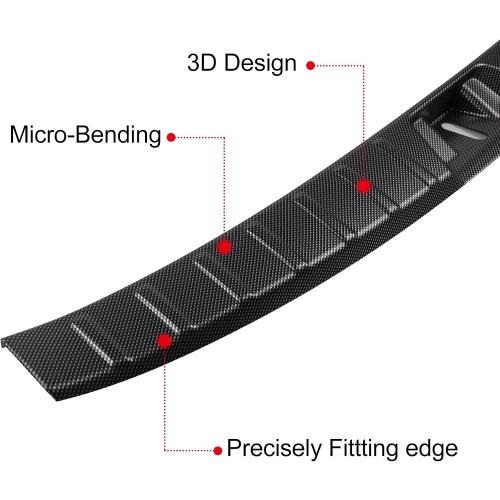 Interior Rear Bumper Protector Guard Accessory Trim Cover Anti-Scratch Resistant Trunk Door Entry Guards Compatible for Subaru Forester 2019-2024 (for Subaru Forester 2019-2024 (Carbon Fiber))