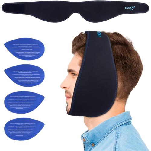 NEWGO Wisdom Teeth Ice Pack Head Wrap for Face, Jaw Toothache, FSA Eligible