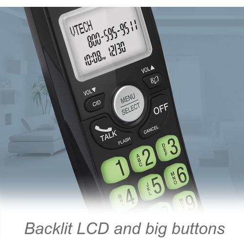 VTech VG134-11 DECT 6.0 Cordless Phone- Black