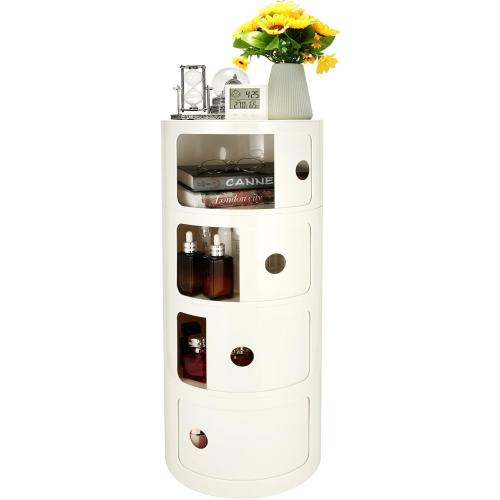 Round Bedside Table/Side Table Storage