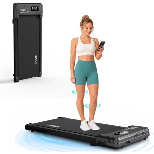 Walking Pad with Vibration Plates, 3 in 1 Walking Vibration Pad, Walking Pad with Incline, Under Desk Walking Pad with Remote Control and LED Display for Home Small Space