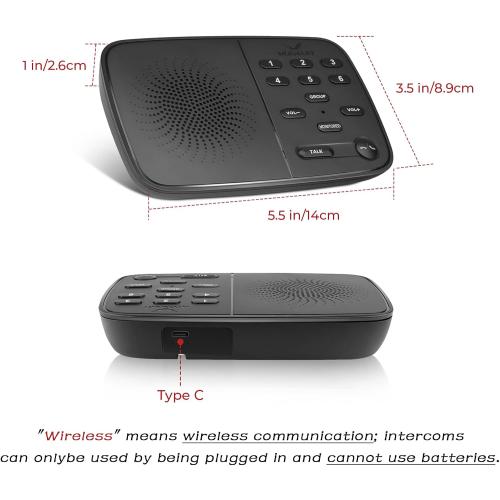 Hosmart UltraSpeak Pro Intercoms Wireless for Home, Two-Way Real-time Intercom Full Duplex Wireless Intercom System for Home Use, Clear Sound House Intercom System for Business with 1200 Feet Range