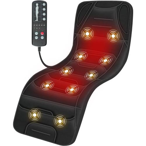 COMFIER Full Body Massage Mat with Heat, 10 Vibration Motors, 4 Heating Zones, 30-Minute Auto Shut-Off, Foldable Relaxation Pad for 3 Adjustable Intensity– Vibration Massage Only