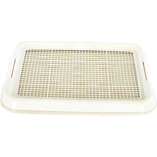 HouseVibe Dog Potty Toilet Training Tray Mesh Potty Tray Anti Slip Removable Pet Indoor Pads Holder for Puppy- White
